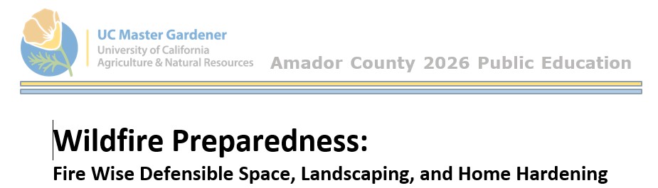UCCE Central Sierra Master Gardeners of Amador County Survey Header Image